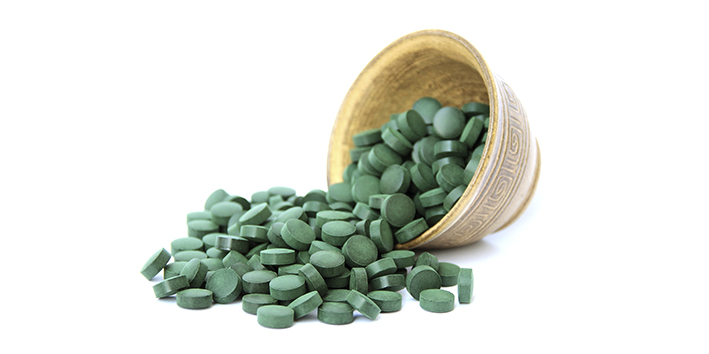 Chlorella comprimido ou capsula